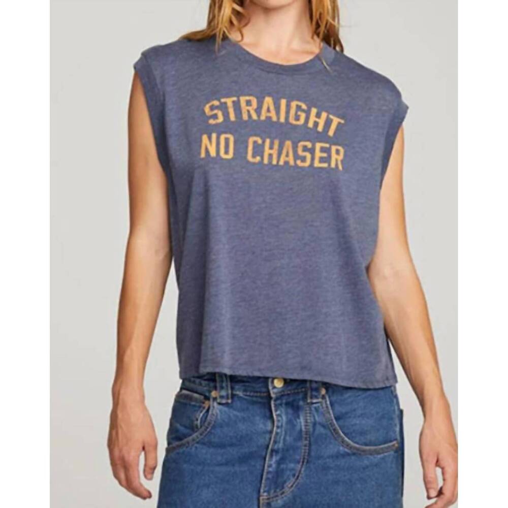 NEW CHASER straight no chaser tee in sapphire